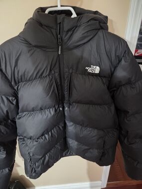 The North Face Black Puffer Jacket - Hooded Down Coat